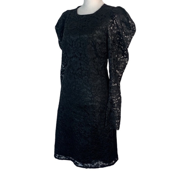 Express Lace Puff Sleeve Fit And Flare Dress- NWT - Picture 7 of 15